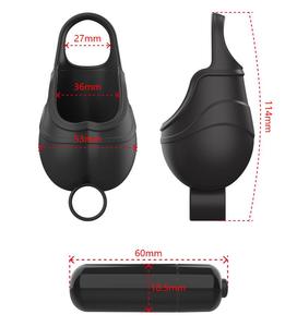 HLYC Tempo Atraso Bloqueio Esperma Anel Vibrador Egg Set Adulto Produtos Sexuais Masculino Bloqueio Circuncisão Anel - Product Image 4