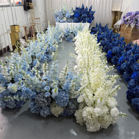 IFG 2026 Nouvelle Arrivée Florale Magnifique Composition Florale pour Cérémonie de Mariage Décoration de Couloir en Hortensias Bleus pour Allée de Cérémonie