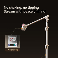 Lumière professionnelle pour cheveux pour diffusion en direct, lumière vidéo LED COB à CRI élevé Ra95 avec télécommande sans fil et réglage 2700K-7500K