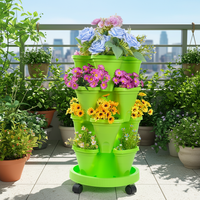 Pot de fleurs créatif et durable Linkwin en PE multicouche 3D pour le jardinage domestique et les plantes d'intérieur