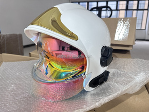 소방관 헬멧 MSA F1 GALLET PA 나일론-66 전체 소방관 헬멧 EN443 소방 내열 공장 판매 블랙 옐로우 - Product Image 5