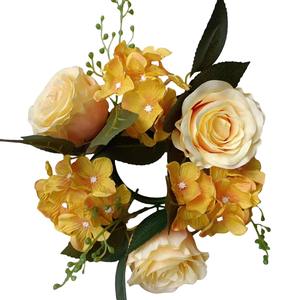 Style européen Style moderne Noël Pâques Graduation Table de mariage Verdure Soie Artificielle Roses Bougeoir Guirlande Décor - Product Image 5