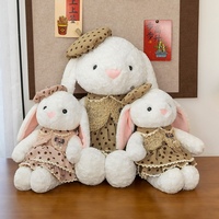 Joli coton lapin en peluche poupées doux en peluche jouet écologique pour enfants couette cadeau de pâques PP vide