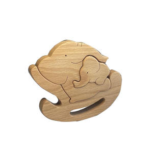 Caballo de mamá personalizado de madera <span class=keywords><strong>y</strong></span> caballo de bebé en una <span class=keywords><strong>mecedora</strong></span> familia juguete de equilibrio de caballo esperando regalo de mamá - Product Image 6