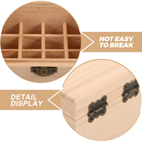 Boîte de rangement en bois 16 compartiments Organisateur de flacons d'huiles essentielles Conteneur d'aromathérapie Boîte de rangement pour huiles essentielles 10 ml