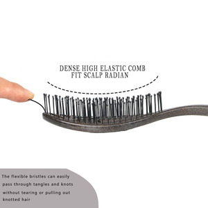 Detangling saç fırçası saç düzleştirici fırçalar için düz, kıvırcık anti-karışıklığı kafa derisi masaj kuaför tarak berber aracı - Product Image 3