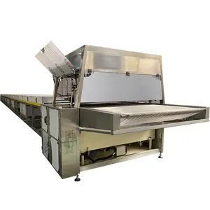 Enrobing Chocolade Koeling Tunnel Warme Chocolademelk Maken Machine China Chocolade Enrobing Machine