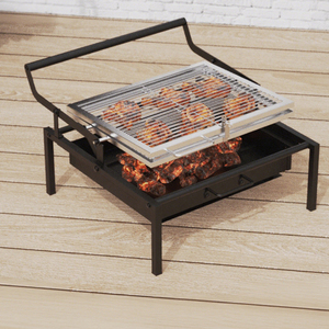 Parrilla giratoria compacta de acero inoxidable <span class=keywords><strong>Barbacoa</strong></span> de carbón plegable <span class=keywords><strong>portátil</strong></span> resistente a la oxidación con rotación de 360 ° - Product Image 1