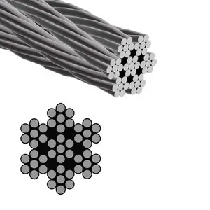 7x7 High Carbon Steel Wire Rope 12mm Stainless Steel Cable Hanging Wire with Bending & Cutting Services ANSI Standard