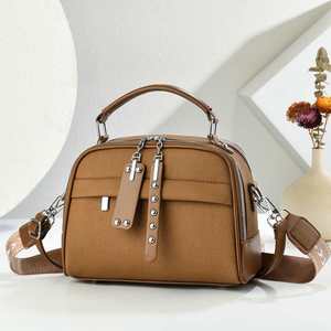 Women's Designer Handbag Large Capacity and High Quality <b>Zip</b> Closure Rivet Decoration Crossbody Bags - Product Image 6