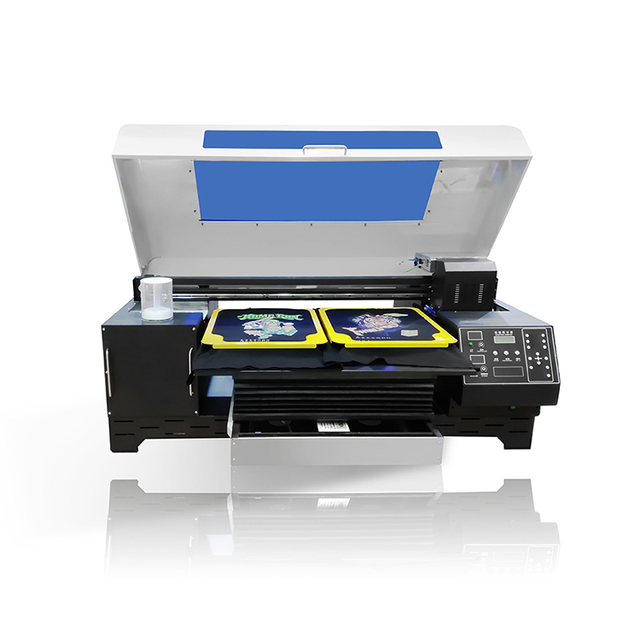 Rainbow High Resolution Dtg Flatbed Printers Multi Color A2 Size Direct to Garment Printing Machine