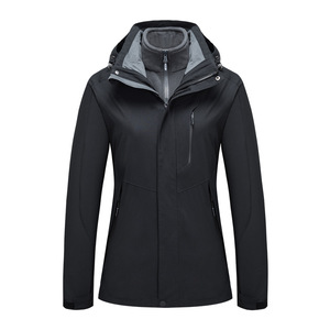 <strong>In</strong> Stock Waterproof Detachable Hardshell Jacket Windproof High Hat Collar Outdoor Coat <strong>Fleece</strong> Lined Jacket - Product Image 6