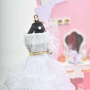 IIECREATE in miniatura <span class=keywords><strong>rosa</strong></span> miao piccoli accessori in legno P-1008 casa delle bambole modello giocattolo Mini giocattolo educativo - Product Image 6