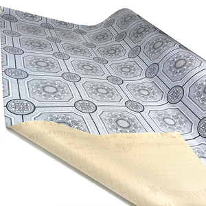 Lamin PVC floormat linoleum CuộN đen & trắng Checker cảm thấy ủng hộ thảm với 2 lớp vinyl bao gồm miếng bọt biển Laminate bọt - Product Image 1