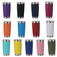 Gobelets isothermes personnalisés en acier inoxydable 18/8 à double paroi de 20 oz pour la salle de sport et le café