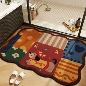 Tapis de bain en terre de diatomée à motif de chat pour salle de bain, entrée, absorbant, antidérapant, séchage rapide, lavable à la main - Product Image 4