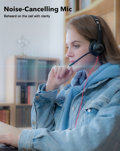 Tai Nghe USB Điều Khiển Nội Tuyến NUBWO EH01 Tai Nghe Văn Phòng Có Dây Cho Trung Tâm Cuộc Gọi Có Micrô - Product Image 5