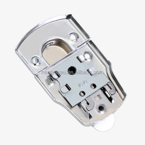 Pestillo de metal palanca cromo Cierre de giro para traje de vuelo caso bolso de mano caja de bloqueo maletín accesorios hardware <span class=keywords><strong>con</strong></span> llave - Product Image 5