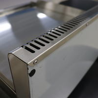 Plaque de cuisson professionnelle à gaz de comptoir 28000 BTU en acier inoxydable, à économie d'énergie, avec plaque chauffante manuelle pour crêpes, calamars et steaks