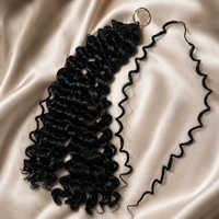 Extensions de cheveux synthétiques en fibre protéinée de haute qualité, effet plumes, 14-20 pouces, ondulation profonde, 60g, pour tresses féminines