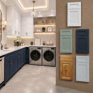 <b>Laundry</b> <b>Cabinet</b> For Washer And Dryer | White Shaker Kitchen <b>Cabinet</b> Set For Renovation | <b>Laundry</b> Storage <b>Cabinet</b> For Small Space - Product Image 1