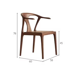 Sedia da Pranzo in Legno di Noce Stile Creativo, Sedia <span class=keywords><strong>a</strong></span> Becco d'Anatra, Sedia di Alta Gamma per Hotel, Sedia Personalizzata per Sala da Pranzo e Palestra in Vendita KC126 - Product Image 3