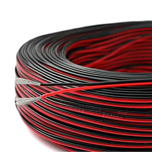 Red And Black Electric Wire CE Certified Smart Extension 2.5mm2 Copper Core Parallel Pair Power Cable