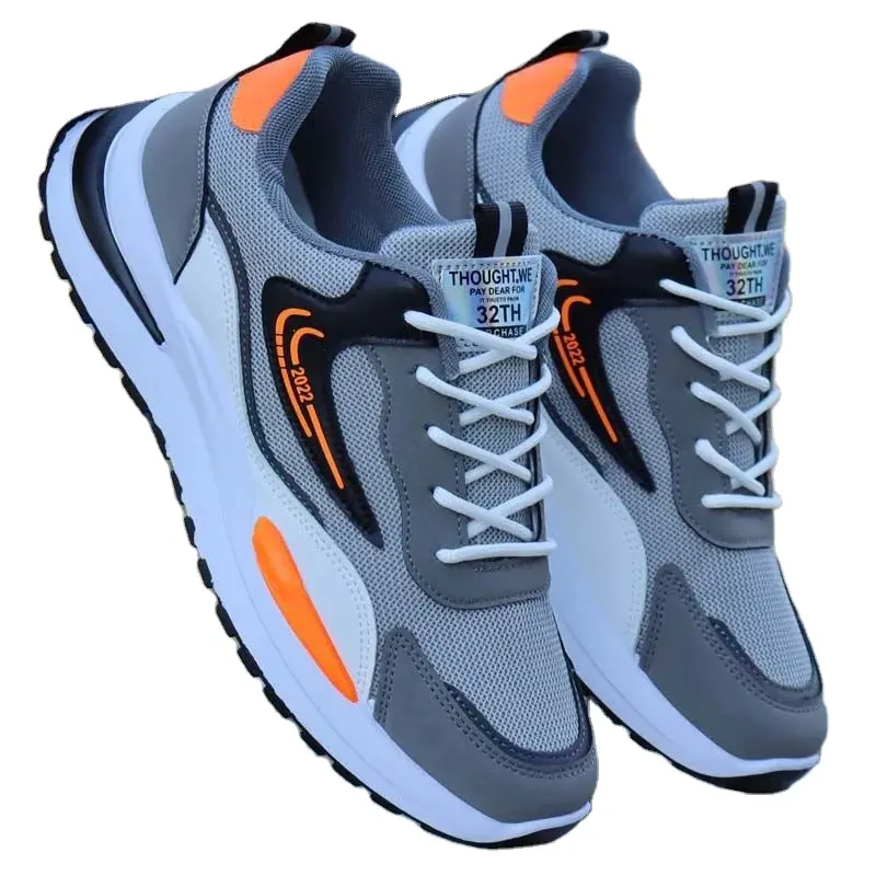 Hot selling mens athletic sneakers lightweight lace up casual walking shoes running sneakers