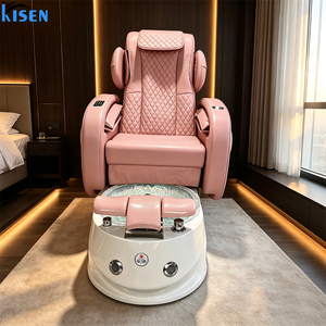 Fauteuil de pédicure électrique moderne en cuir de luxe pour manucure et spa des pieds, inclinable, massage complet du corps, sans plomberie - Product Image 3