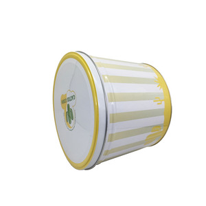 Seau à pop-corn de 2 gallons avec couvercle Seau à pop-corn en métal à impression personnalisée Boîte à pop-corn OED ODM - Product Image 4