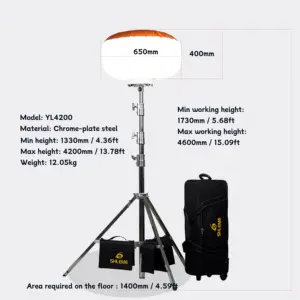 400W di emergenza LED portatile palloncino telescopico albero ascensore manuale treppiede torre di illuminazione