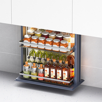 Panier élévateur électrique intelligent et moderne avec structure métallique pour rangement en armoire supérieure de cuisine (garantie 5 ans)