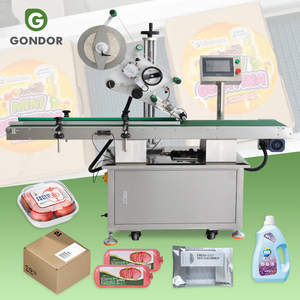 Applicateur d'étiquettes automatique pour bouteilles carrées horizontales plates - Product Image 1