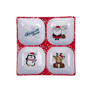 Placa <span class=keywords><strong>de</strong></span> plástico dividida <span class=keywords><strong>de</strong></span> <span class=keywords><strong>melamina</strong></span>, Feliz Navidad, Papá Noel, ciervo - Product Image 4