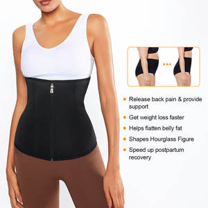 Costume <span class=keywords><strong>de</strong></span> sauna à vapeur dames ceinture d'entraînement taille entraîneur Fitness taille entraînement Corset contrôle abdominal taille élastique formateur - Product Image 3