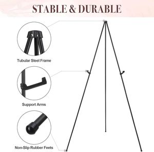 <span class=keywords><strong>Chevalet</strong></span> en métal pour panneau de mariage, support d'affichage portable, <span class=keywords><strong>chevalet</strong></span> en métal réglable au sol - Product Image 4