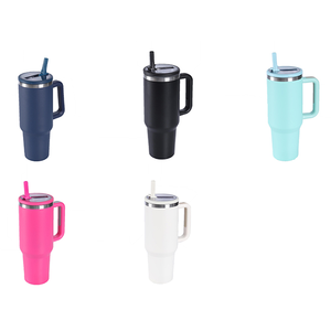 Custom Logo 40oz 30oz 20oz 20 40 oz Wholesale Bulk Double Wall Vacuum Insulated 304 Stainless Steel <b>Tumblers</b> with <b>Straw</b> and Lid - Product Image 4