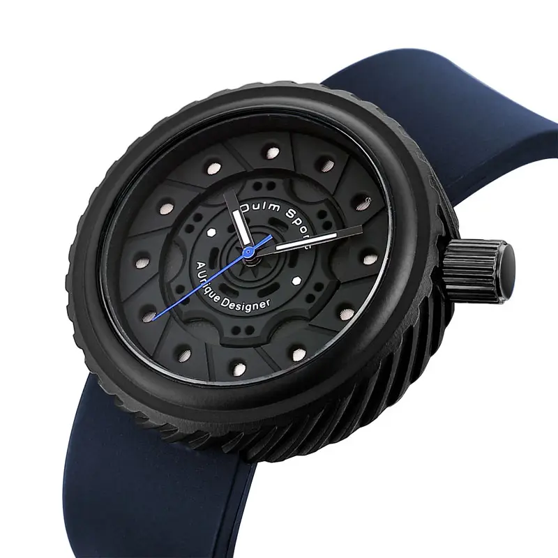 OULM 5102 antieke hoge kwaliteit gents quartz horloge excel Siliconen band Waterdicht analoge display Eenvoudige sport horloge