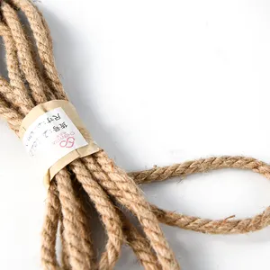 High Quality 6mm X 3m Durable Natural Woven Jute Rope With Tag