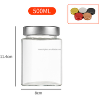 Bocal en verre avec couvercle Bouteille en verre alimentaire 100ml 200ml 280ml 380ml 500ml Transparent avec couvercle à vis