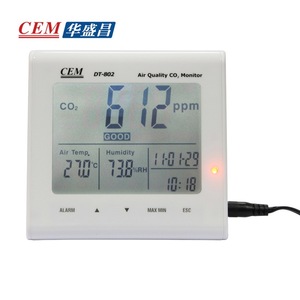 เครื่องตรวจวัดคุณภาพอากาศ Cem Dt802d พร้อมจอแสดงผลอุณหภูมิและความชื้น รุ่นตั้งโต๊ะ - Product Image 3