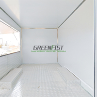 Fourgonnette alimentaire mobile Greenfist GF-S500 en acier inoxydable de 16 pieds avec brûleur, logo personnalisable, résistant à la rouille, 110V/220V/380V