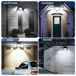 ソーラーガーデンライトIP65ソーラーウォールライト3モード5Wランドスケープヤードパティオ使用モーションセンサー - Product Image 2