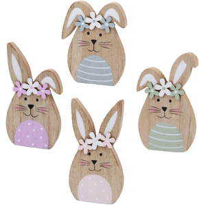TRUSTED QUALITY Handmade Durable Wooden Rabbit Decor Easter Adult Home Decoration Display Styling Supports Chewing Relief CARYLN - Product Image 1