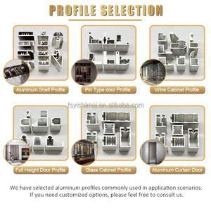 Hiện đại tối giản sang trọng Modular kim loại nhôm kính treo tường <span class=keywords><strong>Showcase</strong></span> tủ trưng bày với ánh sáng LED cho khách sạn phòng khách - Product Image 5