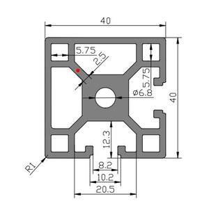 Perfil de Aluminio de Shanghái al por Mayor 4040n2, Perfil de Aluminio para Columna de Estructura de Equipo de Sellado de Ranuras de Doble Cara - Product Image 2