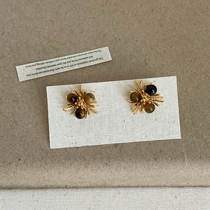 Pendientes de Verano con Diseño de Abeja, Chapados en Oro de 18K PVD, Acero Inoxidable, Imitación de Perla y Circonita Cúbica - Product Image 6