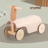 Voiture à pédales multifonctionnelle en bois pour tout-petits, quatre roues, pour l'extérieur, pour le développement précoce des enfants
