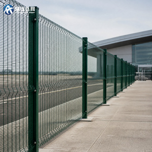 Clôture de sécurité 358, hauteur 6 pieds, fil de 4 mm, revêtement PVC vert, anti-escalade, structure en fer, design moderne pour chantier - Product Image 1