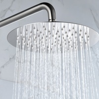 Système de douche de salle de bain moderne de luxe en laiton, avec mitigeur carré encastré et fonction pluie, de qualité usine